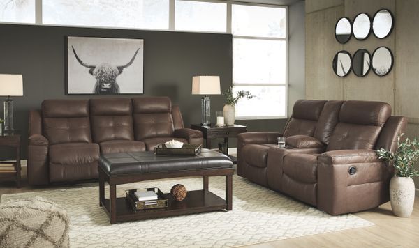 Signature Design by Ashley Jesolo Coffee Reclining Sofa
