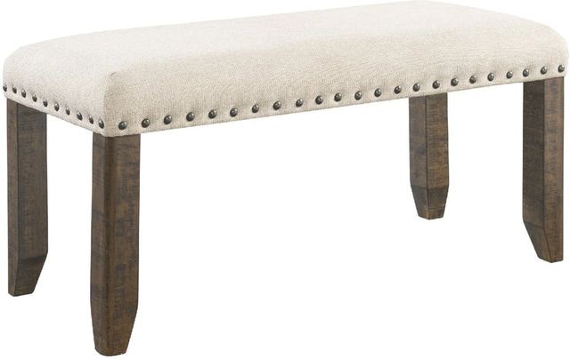 Elements International Jax Cherry/Cream Dining Bench-0