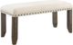 Elements International Jax Cherry/Cream Dining Bench-0