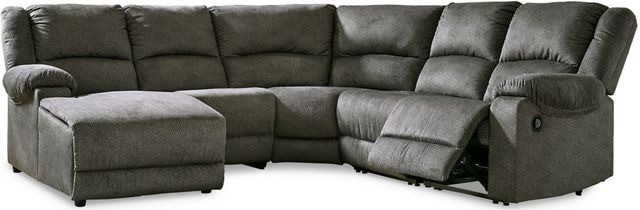 Signature Design by Ashley® Benlocke 5-Piece Flannel  Reclining Left-Arm Facing Sectional and Chaise-0