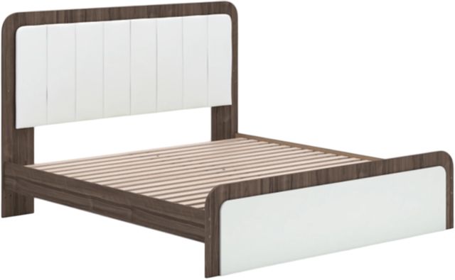 Signature Design by Ashley® Kendanport Brown/White King Upholstered Panel Bed-1