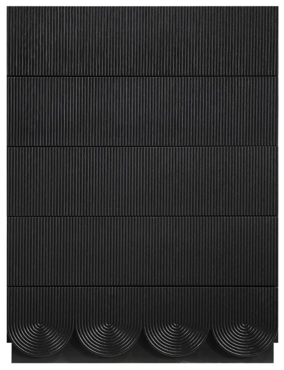 Meridian Furniture Scallop Black Chest-1