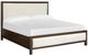 Magnussen Home® Llewellyn Columbian Walnut/Merino Pearl Upholstered King Panel Bed-0