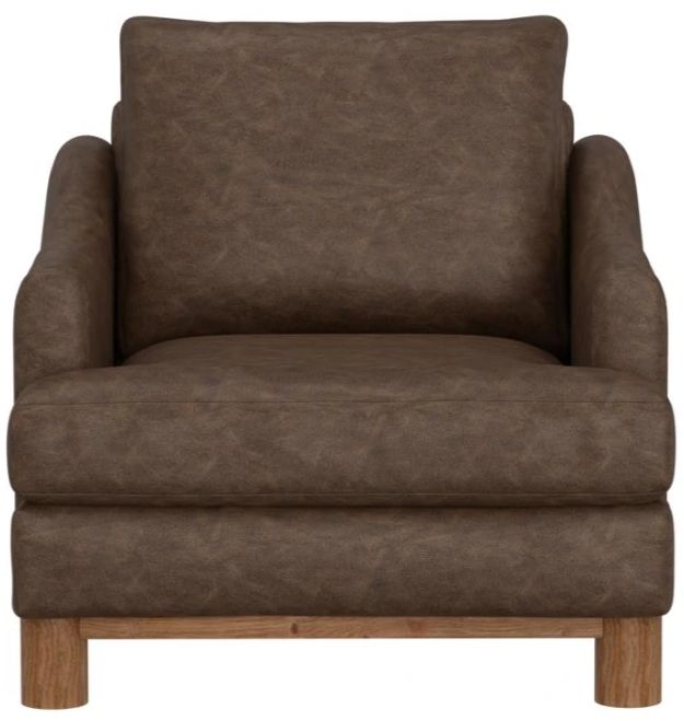 International Furniture Direct Olimpia Brown 39" Arm Chair-2