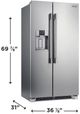 Frigidaire Professional® 36" 22.3 Cu. Ft. Stainless Steel Counter Depth Side-by-Side Refrigerator-2