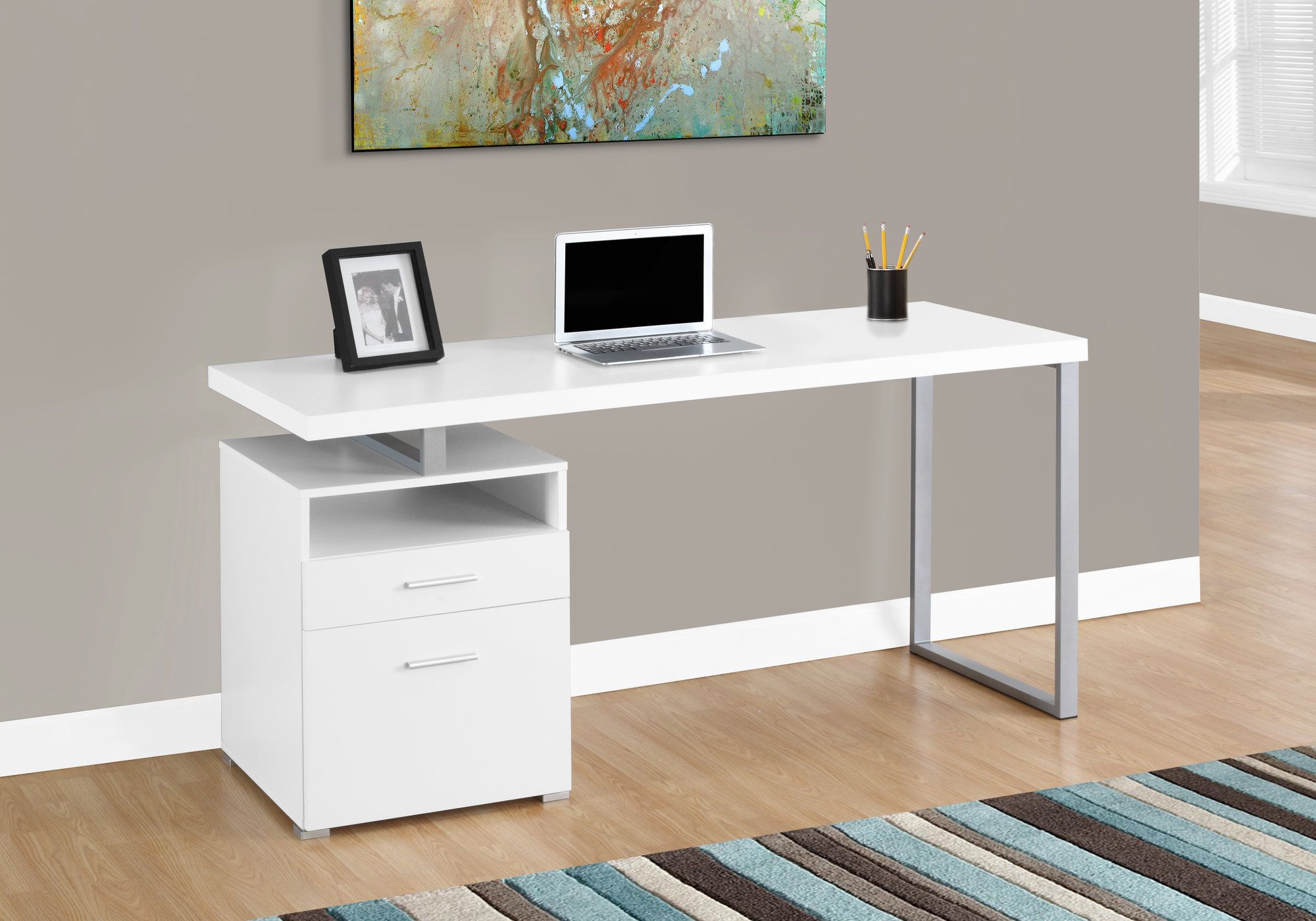 60 inch desk with drawers discount