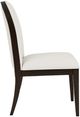 Riverside Furniture Lydia Dark Cabernet/White Curved Upholstered Side Chair-2