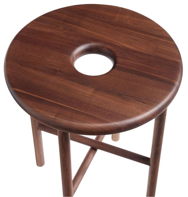 Moe's Home Collection Namba Walnut Brown Stool-2