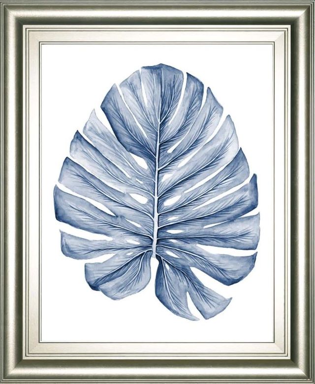 Classy Art Indigo Tropical Leaves I by Megan Meagher Wall Art-0