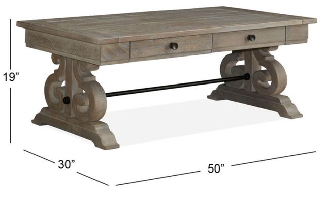 Magnussen Home® Tinley Park Dovetail Gray Rectangular Cocktail Table-2