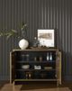 Universal Explore Home™ Modern Aged Gold Origami Hall Chest-4