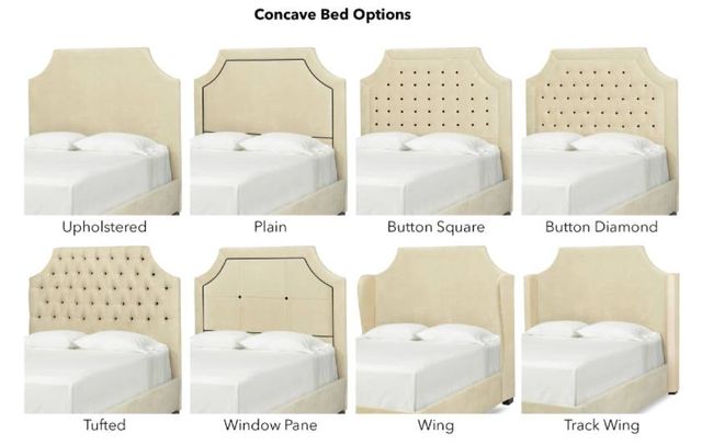 Parker Southern Customizable Dream Creations Concave Upholstered Headboard-2