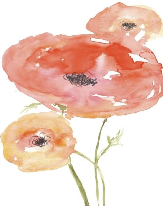 Classy Art Neon Poppies I by Jennifer Goldberger Wall Art-1