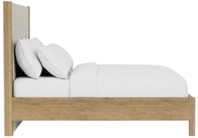 Riverside Furniture Davie Pale Oak King Upholstered Panel Bed-3