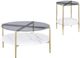 Coaster® Jonelle 2-Piece Tempered Glass Top Occasional Table with Gold Base and White Accent Set-0