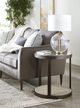 Hammary® Hidden Treasures Glass Top Round End Table with Black Base-1