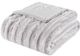 Olliix by Madison Park Duke Grey 50x60" Polyester Solid Stripe Plaited Brushed Long Fur Knitted Throw-1