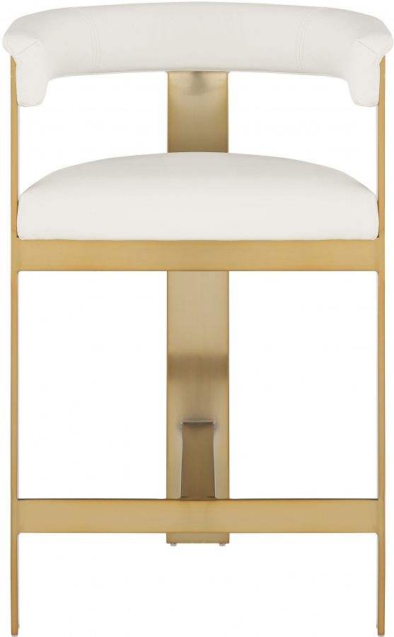 Meridian Furniture Romeo Cream Vegan Leather Counter Stool-1