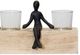 Stylecraft Black/Natural Votive Holders with 3 Figures-1
