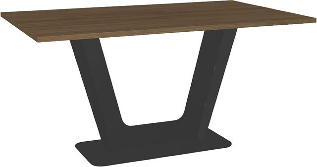 Amisco Customizable Amelia 60" Rectangular Dining Table with Radius Corners and 1" Thermo Fused Laminate Top-0