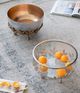 A & B Home Silver Bowl with Floral Legs-3