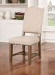 Furniture of America® Julia 9-Piece Beige/Light Oak Dining Set-2