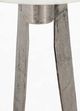 Classic Home Leyton White Accent Table with Silver Base-2