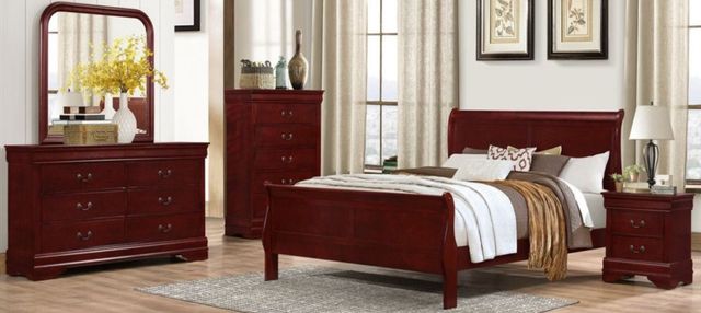 American Wholesale Furniture Louis Philippe Martini Cherry Mirror-2