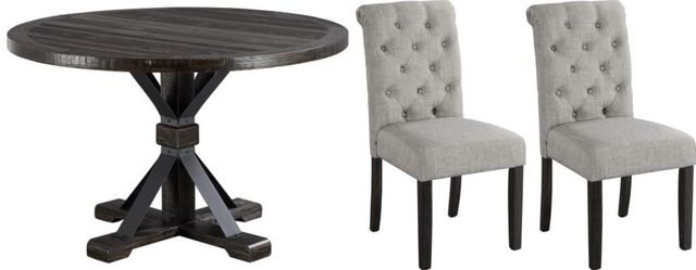 Signature Design by Ashley® Broshound 3-Piece Dark Brown Dining Table Set-0