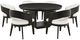 Coaster® Leandro 7-Piece Burnished Black Round Dining Table Set-0