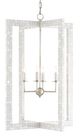 Currey & Company Arietta Mother Of Pearl/Contemporary Silver Leaf Chandelier-0