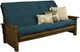 Kodiak Furniture Washington Suede Navy/Rustic Walnut Queen Futon with Mattress-0