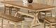 Winners Only® Quails Run Almond Top Trestle Dining Table with Wheat Base-0