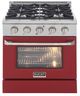 Kucht Professional KDF Series 30" Stainless Steel Pro Style Dual Fuel Range with Red Door-0