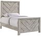 Elements International Eleanor White Twin Panel Bed-0