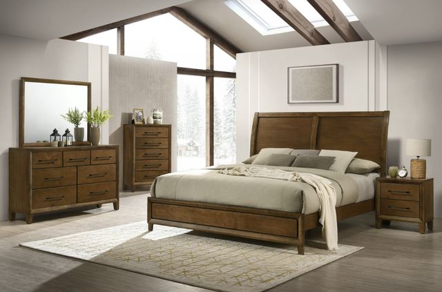 New Classic® Home Furnishings Ballard Walnut Full Sleigh Bed-1