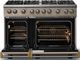 Viking® 5 Series 48" Nantucket Pro Style Gas (NG) Range with Brushed Brass Trim-1