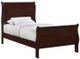 Elements International Louis Philippe Cherry Twin Panel Bed-0