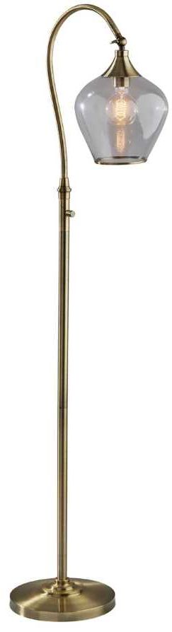 Adesso® Bradford Antique Brass Floor Lamp-0