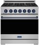 Thor Kitchen® Gordon Ramsay 36" Stainless Steel/Blue Freestanding Pro Style Gas Range-0