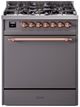 Ilve® Nostalgie II Series 30" Graphite Matte Pro Style Dual Fuel Range-0