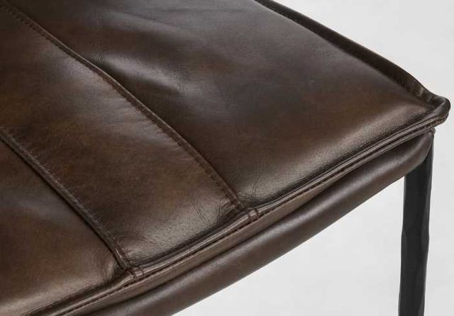 Classic Home Mayer Black/Truffle Brown 30" Leather Bar Stool-3