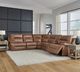 Liberty Furniture Cameron 6-Piece Saddle Leather Power Reclining Sectional-3