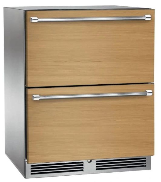 Perlick® Signature Panel Ready/Stainless Steel 24" Dual Zone Freezer-Refrigerator Drawer-0