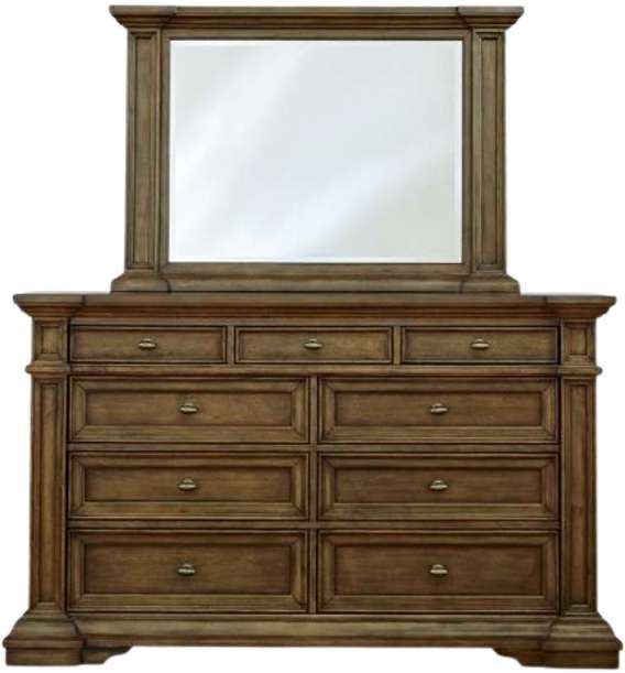 Signature Design by Ashley® Frantanna Brown Dresser and Mirror-1