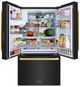 ZLINE Autograph Edition 36 in. 28.89 Cu. Ft. Fingerprint Resistant Black Stainless Steel French Door Refrigerator with Champagne Bronze Modern Handles-4