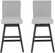 Linon Cohen 2-Piece Gray Upholstered Bar Stool Set-2
