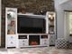 Signature Design by Ashley® Willowton 4-Piece Whitewash Entertainment Center with Fireplace-5