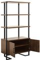 Mazin Furniture Sedley Walnut/Rustic Black Bookcase-2