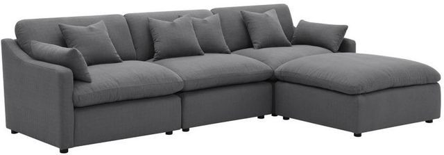 Coaster® Hobson 4-Piece Charcoal Upholstered Modular Sectional-0